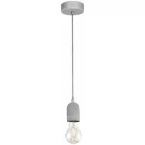 Image of Pendant Ceiling Light Steel Rose Grey Concrete Shade Elegant Bulb E27 1x60W