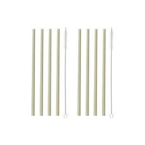 image of Typhoon Pure 8 Piece Straight Bamboo Straws