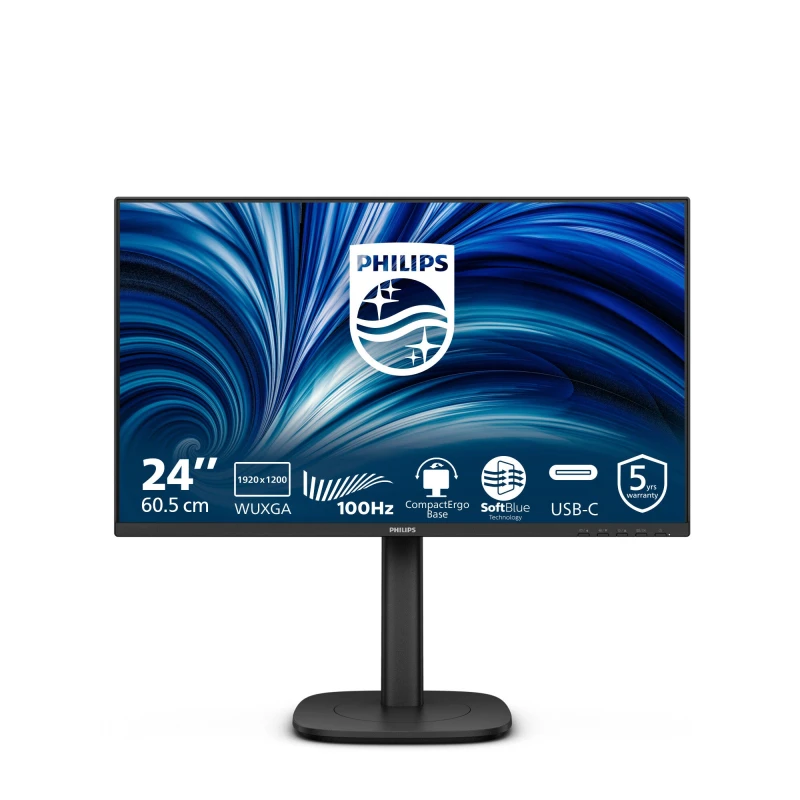 Image of Philips Philips 3000 series 24B2N3200D/00 computer monitor 61.2cm (24.1") 1920 x 1200 pixels WUXGA LCD Black 24B2N3200D/00