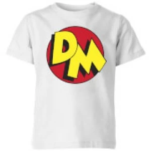 image of Danger Mouse DM Logo Kids T-Shirt - White - 11-12 Years