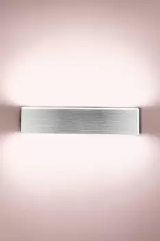 Image of LED Up and Down Wall Light Brushed Aluminium Finish Warm White 12W Non-Dimmable