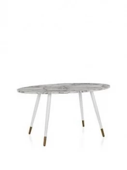 image of Cosmoliving By Cosmopolitan Amari 152cm Faux Marble Dining Table