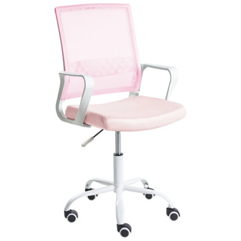 Image of Beliani Scandinavian Office Chair Ease Pastel Pink