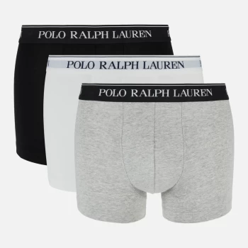 Image of Polo Ralph Lauren Mens 3 Pack Trunk Boxers - White/Polo Black/Andover Heather - XL
