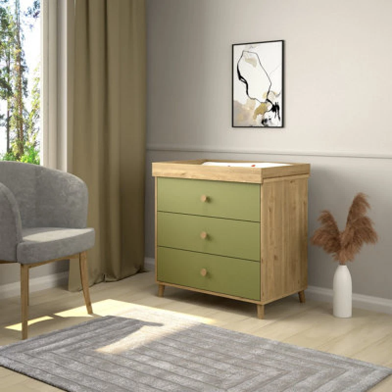 Image of Shefa Line Shefa 890 Kids Changing Dresser Pistachio Green (2 Boxes)