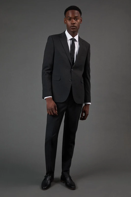 Image of Burton Mens Charcoal Slim Fit Essential Suit Trousers Charcoal 34R Male BBB03942