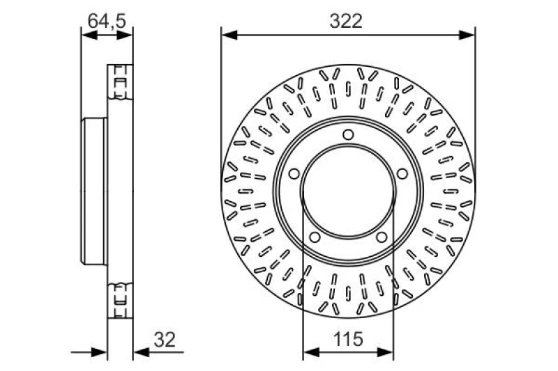 Image of Bosch 0 986 479 A64 Brake disc Vented, Oiled Brake Disc (82)