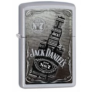 Zippo Jack Daniels Satin Chrome