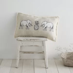 Image of Pineapple Elephant Tembo Natural Cushion Natural (Brown)
