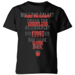 Image of Star Wars Dark Side Echo Black Kids T-Shirt - Black - 11-12 Years