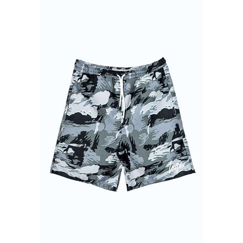 Image of Hype Multi Gloom Camo Swim Shorts Multi male