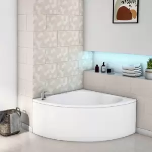 Image of Aubin Corner Bath with Bath Panel - 1350mm x 1350mm