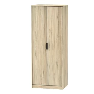 Image of Hirato 2 Door Rustic Oak Wardrobe