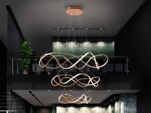 image of Molly Dimmable Integrated LED Pendant Light, Rose Gold, Bluetooth control