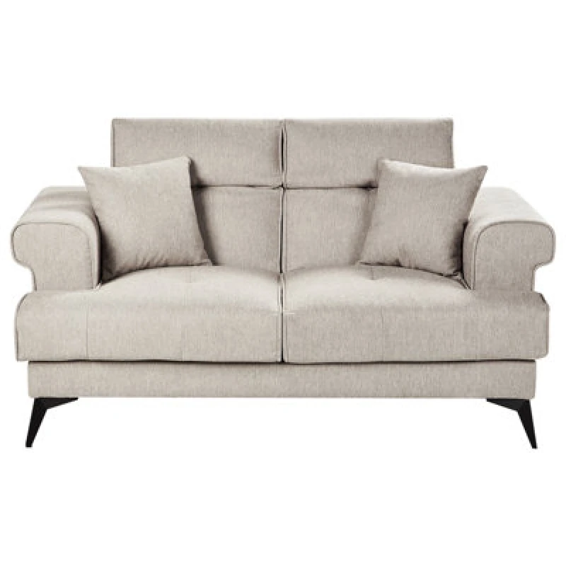 Image of Beliani Sofa 2 Seater Skive Fabric Taupe