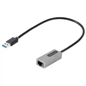 image of Startech USB 3.0 to Gigabit Ethernet Network Adapter - 10/100/1000 Mbps, USB to RJ45, USB 3.0 to LAN Adapter, USB 3.0 Ethernet Adapter (GbE), 11" Att