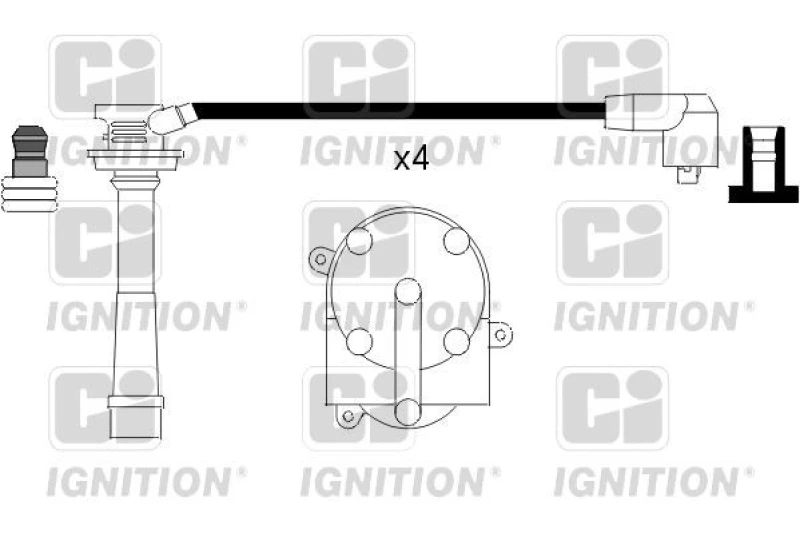 Image of QUINTON HAZELL Ignition lead set QUINTON HAZELL XC900