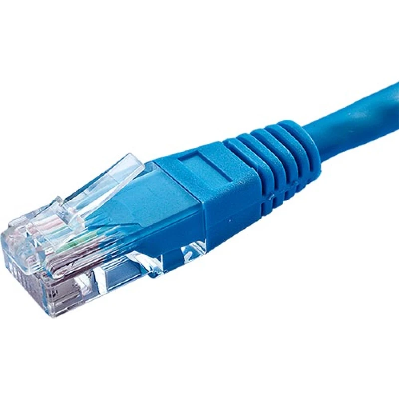 Image of Cablenet 0.3m Cat5e RJ45 Blue U/UTP PVC 24AWG Flush Moulded Booted Pat