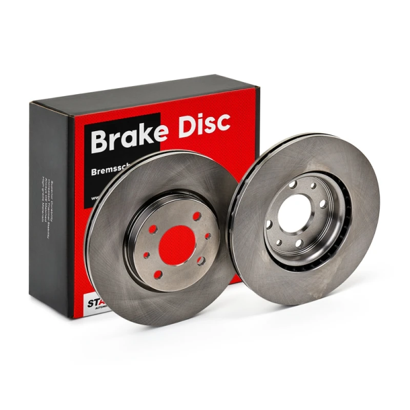 Image of STARK SKBD-0020069 Brake disc Front Axle, Vented, Cast Iron, Uncoated, Untreated, without bolts/screws Cast Iron Brake Disc (82)