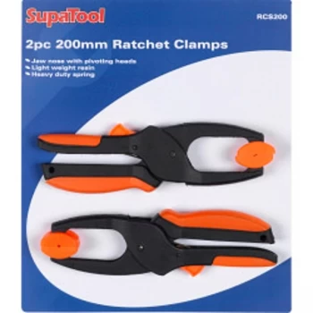Image of SupaTool Ratchet Clamps 2 x 200mm