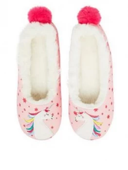 Image of Joules Girls Unicorn Ballet Slippers - Pink