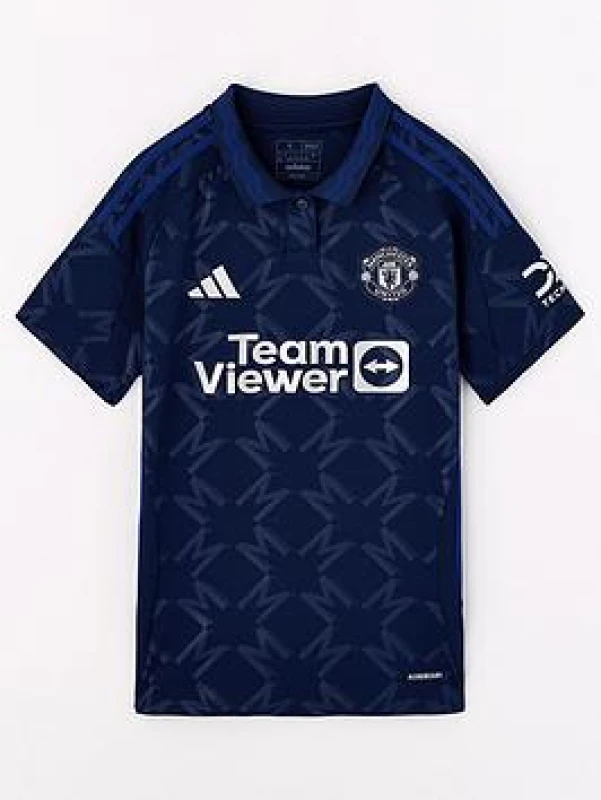 Image of adidas Manchester United Away Shirt 2024 2025 Womens Domestic Replica Shirts 8 (XS) Blue 36627418310