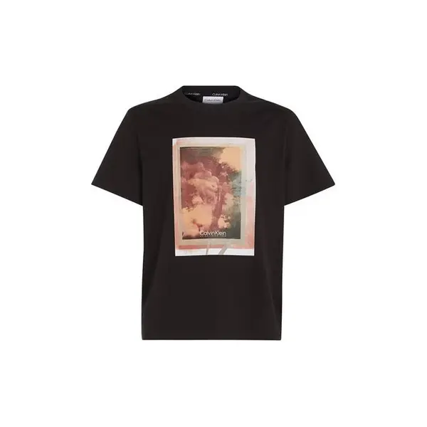 Image of CALVIN KLEIN Photo Print T-Shirt Regular Fit T-Shirts S Black 62831403350
