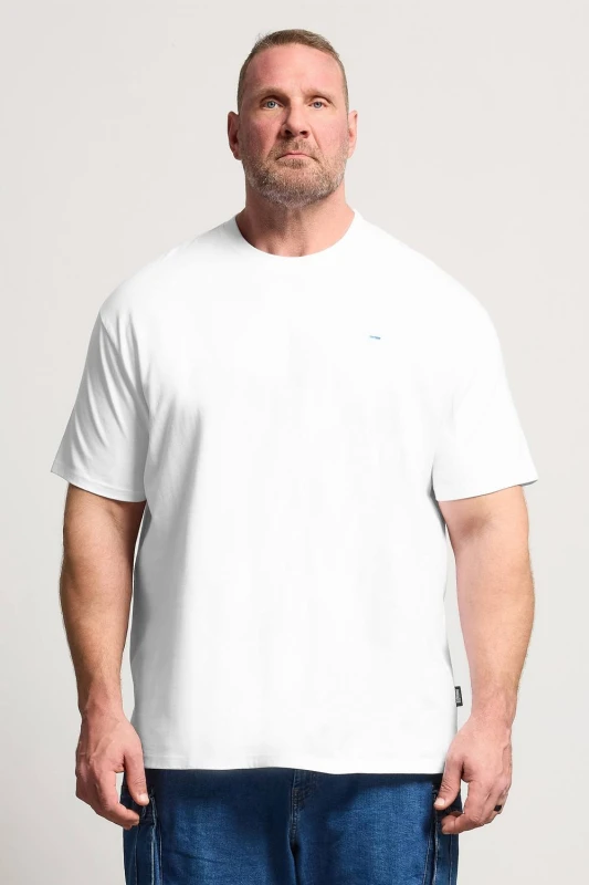Image of BadRhino Mens Heavyweight T-Shirt in White Size: 3XL White Male 3XL