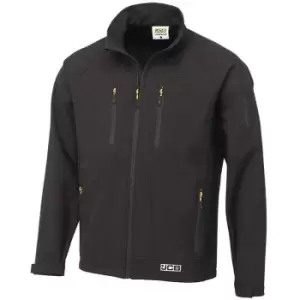 Image of JCB Workwear Trade Softshell Black Jacket Waterproof Breathable Coat XXL D+IR