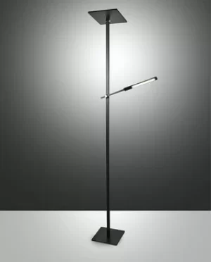 image of Ideal LED Integrated Floor Lamp Black Glass