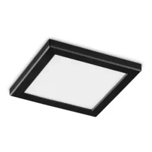 Image of Ideal Lux aura Square LED Recessed Downlight Black, 4000K, Non-Dim
