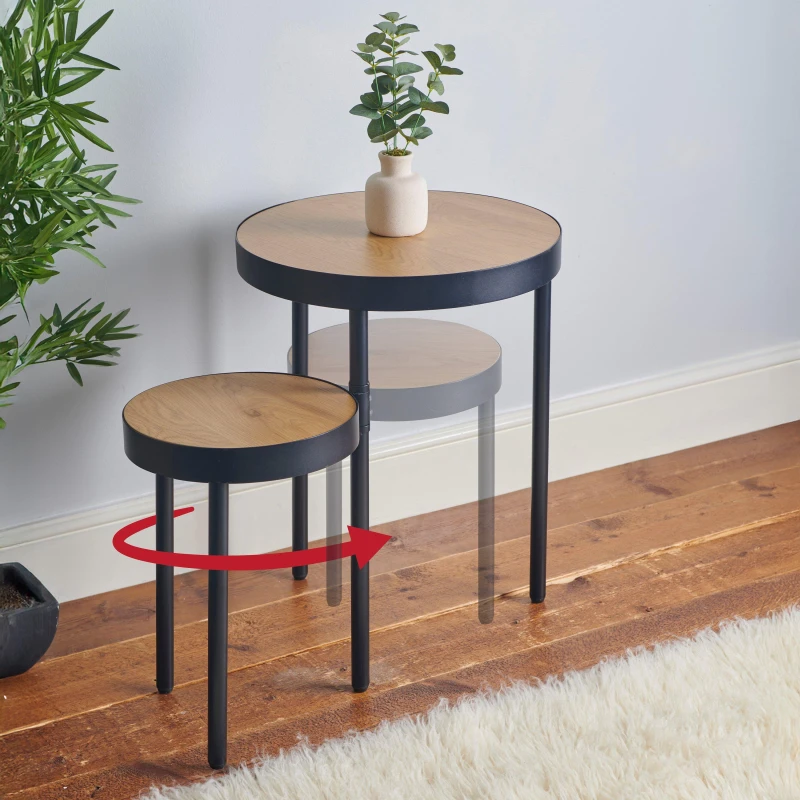 Image of Greenhurst Rotating Side Table, Brown 4635