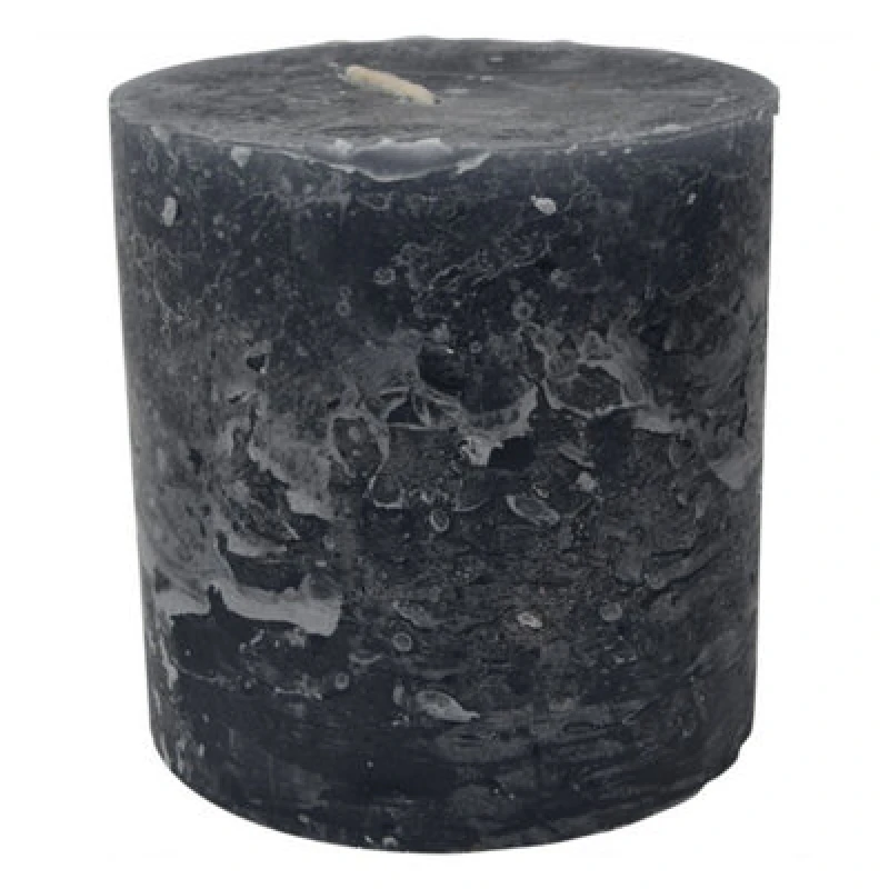 Image of Buttercup Farm Libra Rustica Pillar Candle - Paraffin - L10 X W10 X H10 Cm - Dark Grey