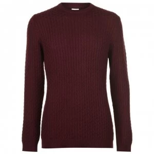 image of Linea Linea Eastcastle Cable Jumper Mens - Plum