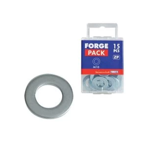Image of ForgeFix Flat Washers DIN125 ZP M10 ForgePack 15