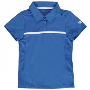 image of Wilson Polo Shirt Junior Girls - New Blue