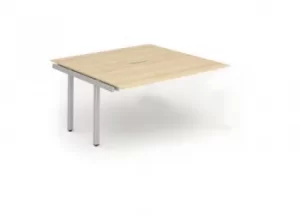 Image of B2B Ext Kit Silver Frame Bench Desk 1400 Maple