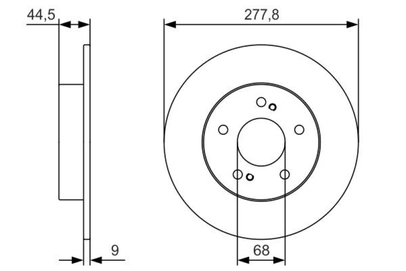 Image of Bosch 0 986 479 T86 Brake disc solid, Oiled Brake Disc (82)