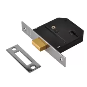 Image of ES-DL Essentials 3 Lever Mortice Deadlock Polished Brass 79mm 3" Visi