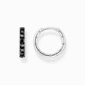 Image of Sterling Silver Black Pav Stones Earrings CR668-643-11