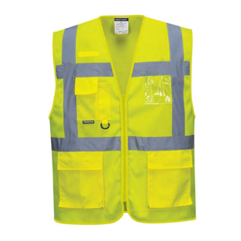 Image of Portwest Athens Hi Vis MeshAir Executive Vest C376YERL Colour: Yellow