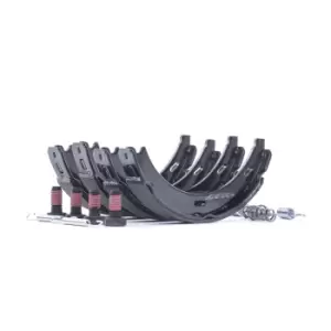Image of METZGER Handbrake Shoes MERCEDES-BENZ KR 216 1244200220,1244200320,1244200520 Parking Brake Pads,Handbrake Pads,Brake Shoe Set, parking brake