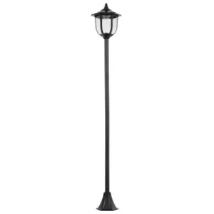 image of Outsunny 1.77m Tall Free-Standing ABS Garden Solar LED Lamp Post Black