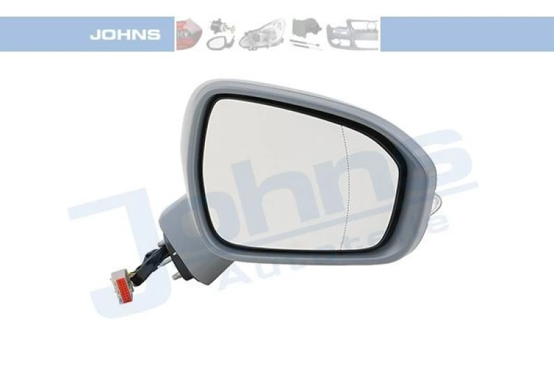 Image of JOHNS 32 20 38-21 Wing mirror Right, Heatable Outside Mirror (50)