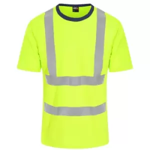 image of PRO RTX High Visibility Mens T-Shirt (4XL) (Yellow/Navy)