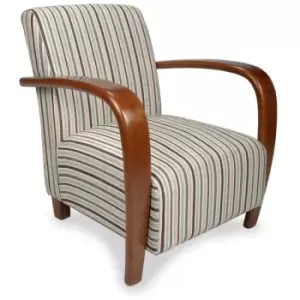 image of Shankar - Restmore Chenille Stripe Duck Egg Blue Armchair