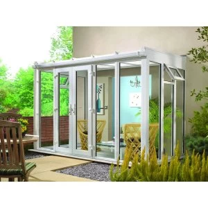 Image of Wickes Lean To Full Glass Conservatory - 8 x 4 ft