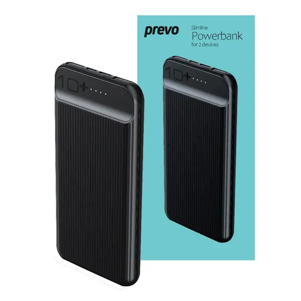 image of Prevo Prevo SP3012 Power bank,10000mAh Portable Fast Charging for Smart Phones, Tablets and Other Devices - Black BATAR-SP3012