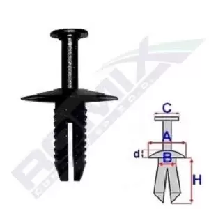 Image of ROMIX Clip, trim-/protection strip C10005 BMW,5 Touring (F11),5 Limousine (E39),5 Limousine (F10),1 Schragheck (F20),X3 (E83),5 Touring (E39)