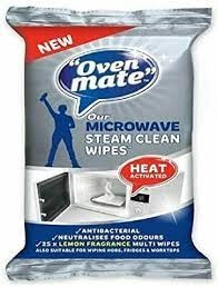 Image of Oven Mate Microwave Steam Clean Wipes - 25 Pack